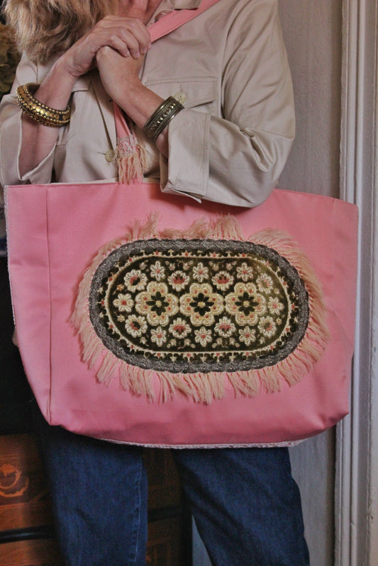 CABAS ROSES DES SABLES